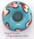 Hearts on Turquoise Donut